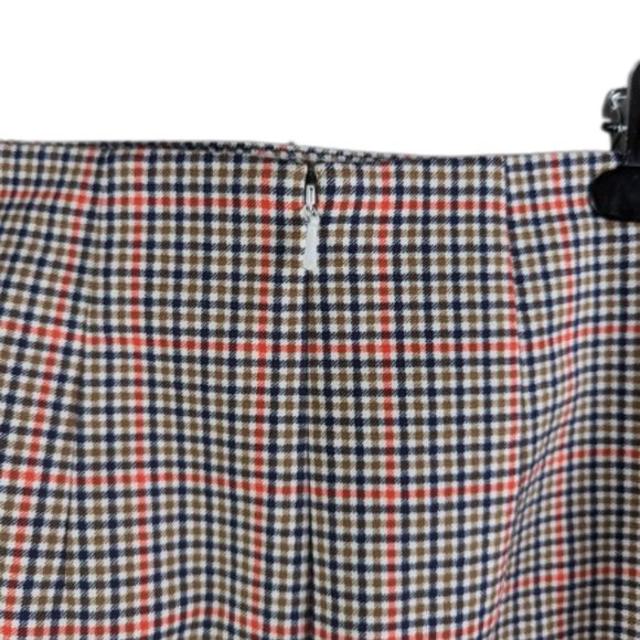 Boden Tartersall Plaid Check Pencil Skirt Brown Size 6P - Picture 4 of 9